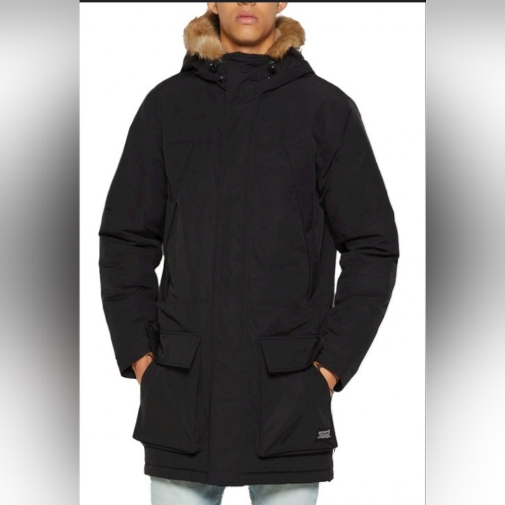 Levi's Men's Prescott Long Parka - Black Size S NWT (Would fit m/l woman)